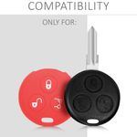 Husa Cheie Auto pentru Smart, 3 Butoane, Silicon, Rosu, 44157.09 fotografia produsului View 5 S