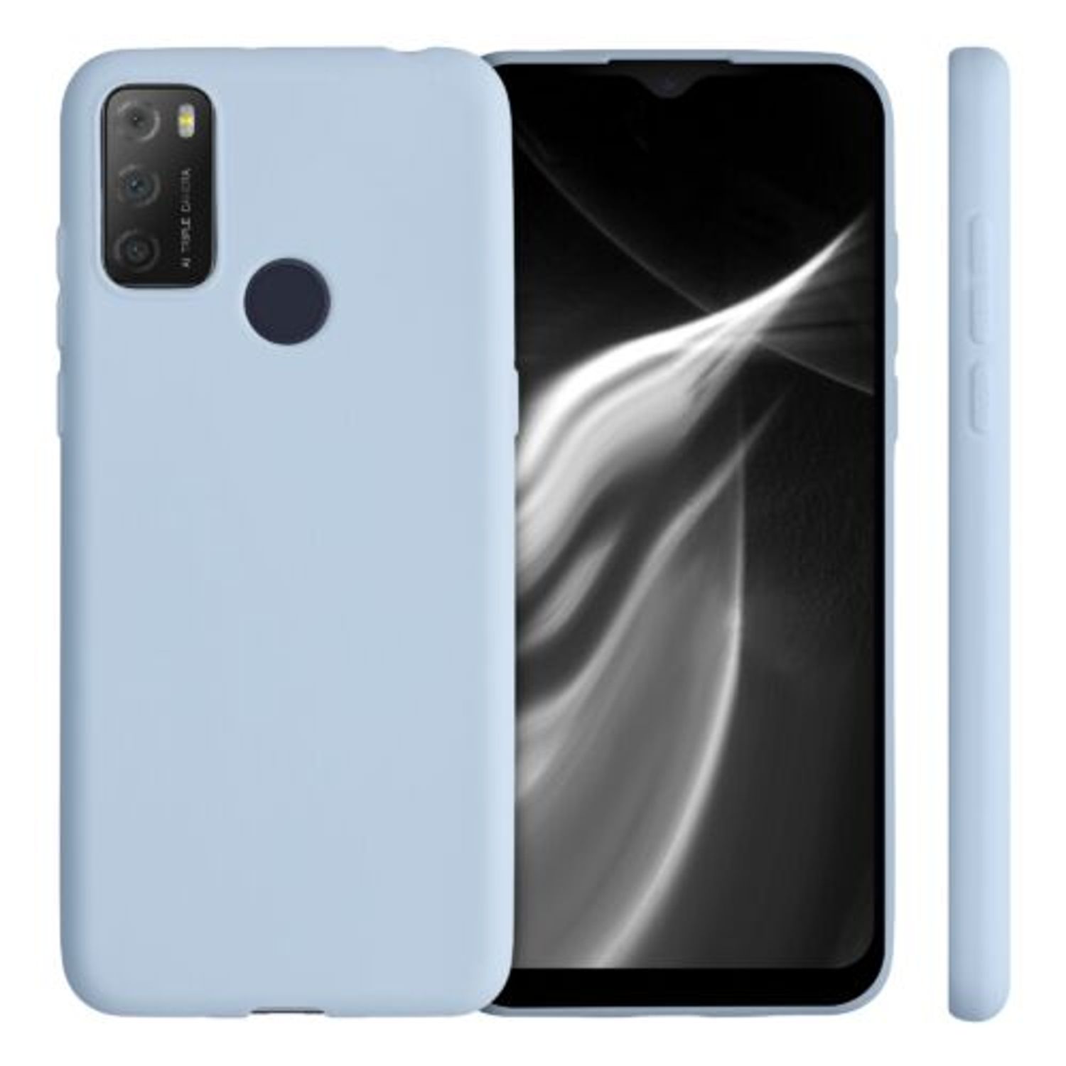 Husa pentru Alcatel 1S (2021), Silicon, Albastru, 54466.58 fotografia produsului View 2 L