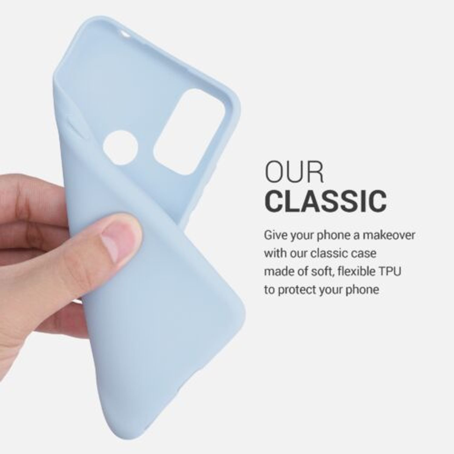 Husa pentru Alcatel 1S (2021), Silicon, Albastru, 54466.58 fotografia produsului View 4 L