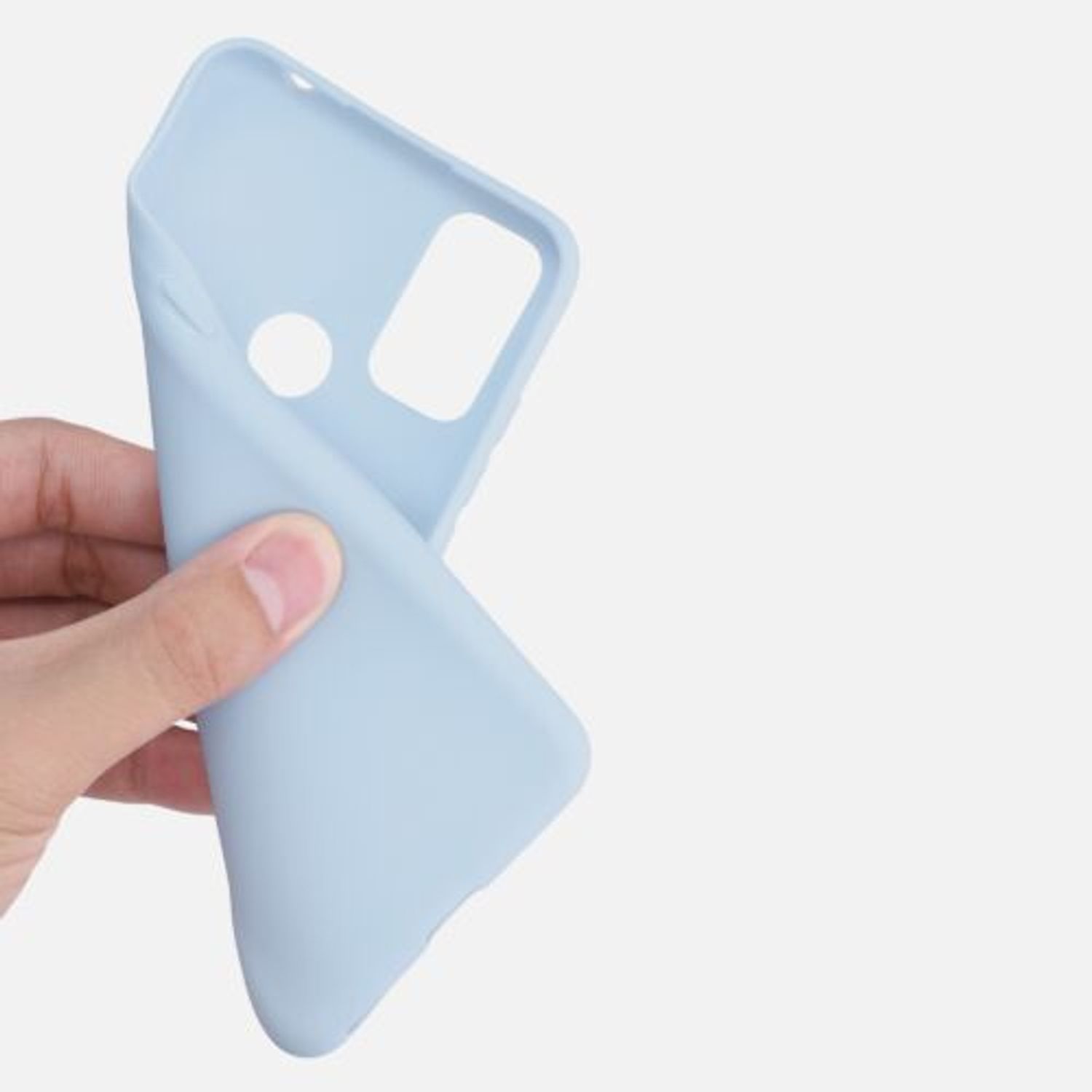 Husa pentru Alcatel 1S (2021), Silicon, Albastru, 54466.58 fotografia produsului View 8 L