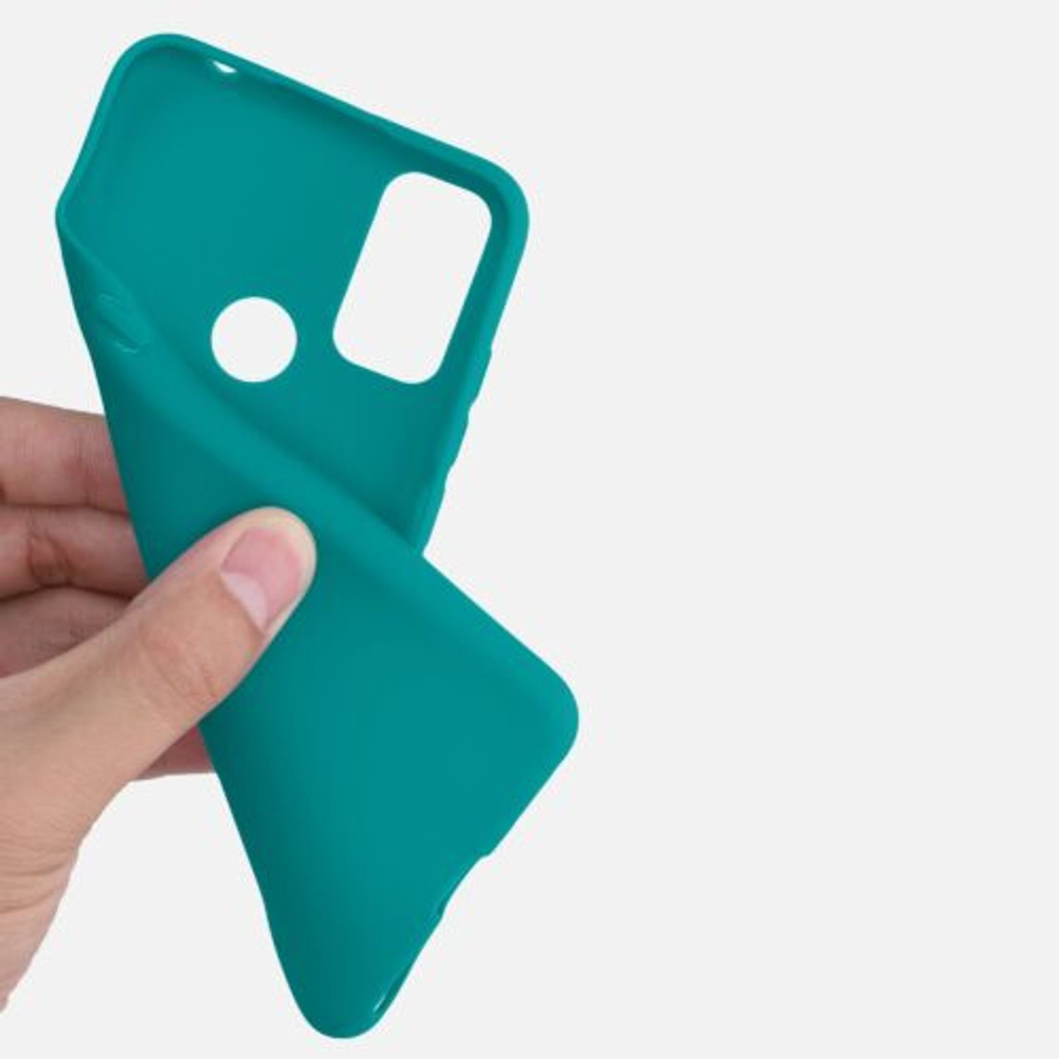 Husa pentru Alcatel 1S (2021), Silicon, Verde, 54466.57 fotografia produsului View 8 L