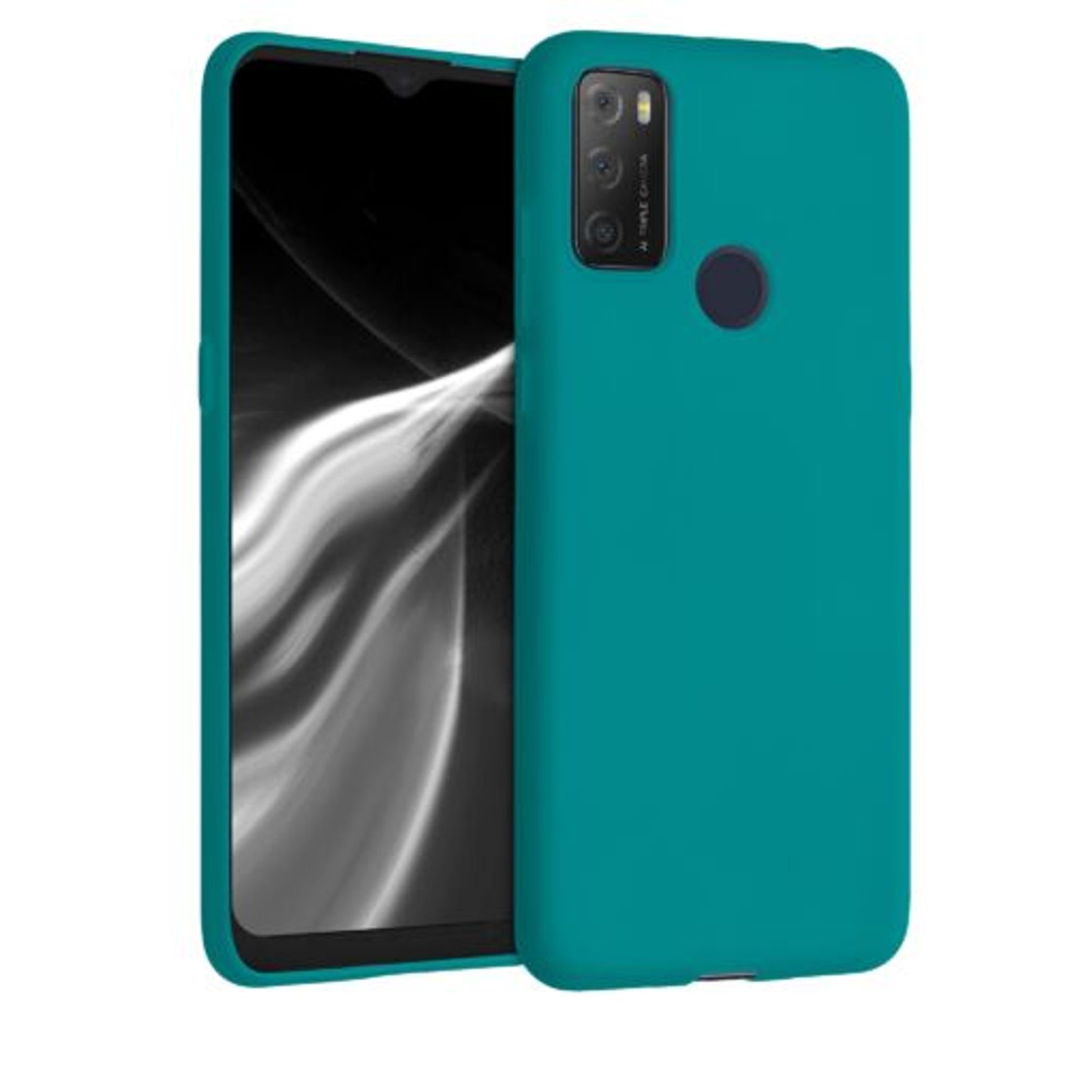 Husa pentru Alcatel 1S (2021), Silicon, Verde, 54466.57 fotografia produsului