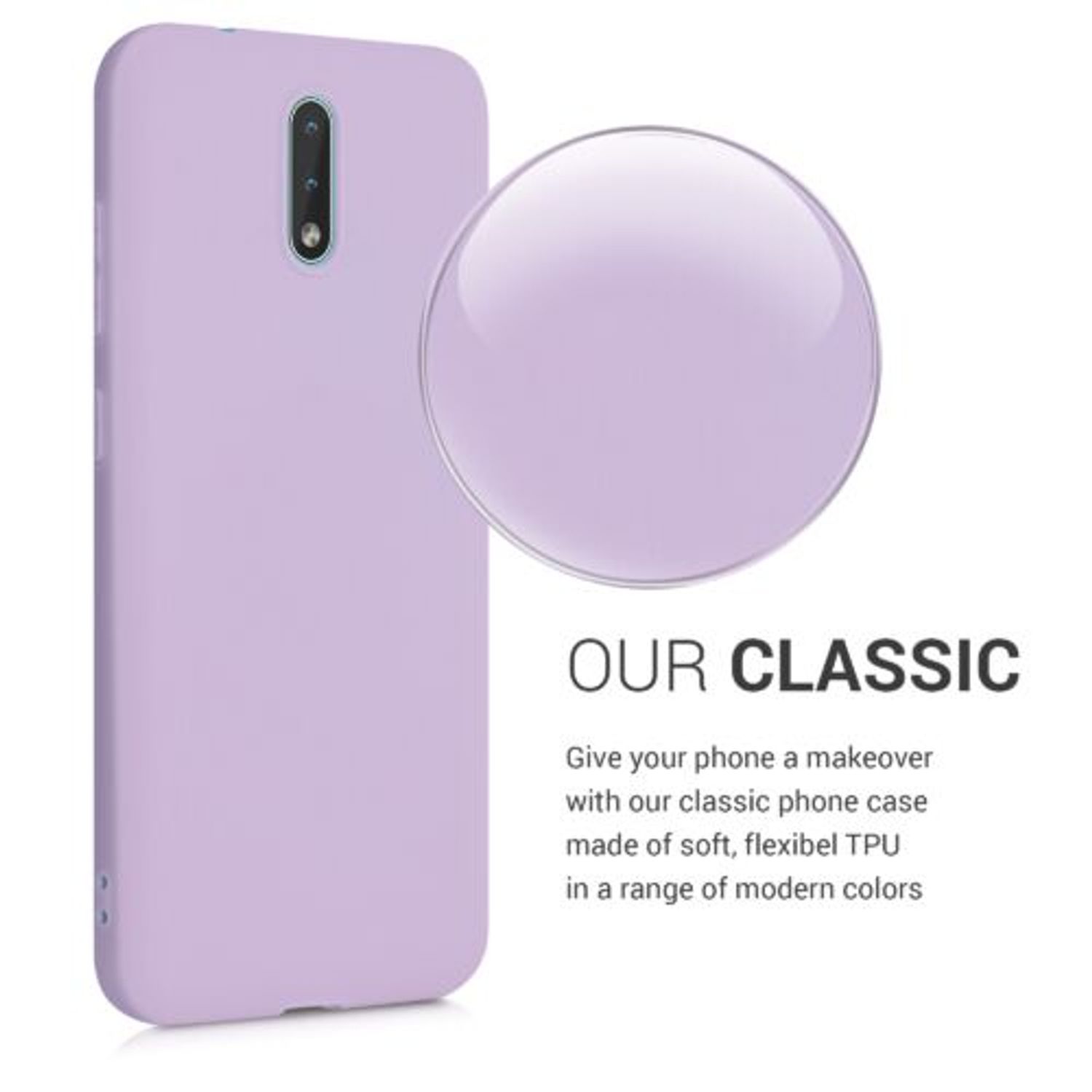 Husa pentru Nokia 2.3, Silicon, Mov, 51522.140 fotografia produsului View 4 L