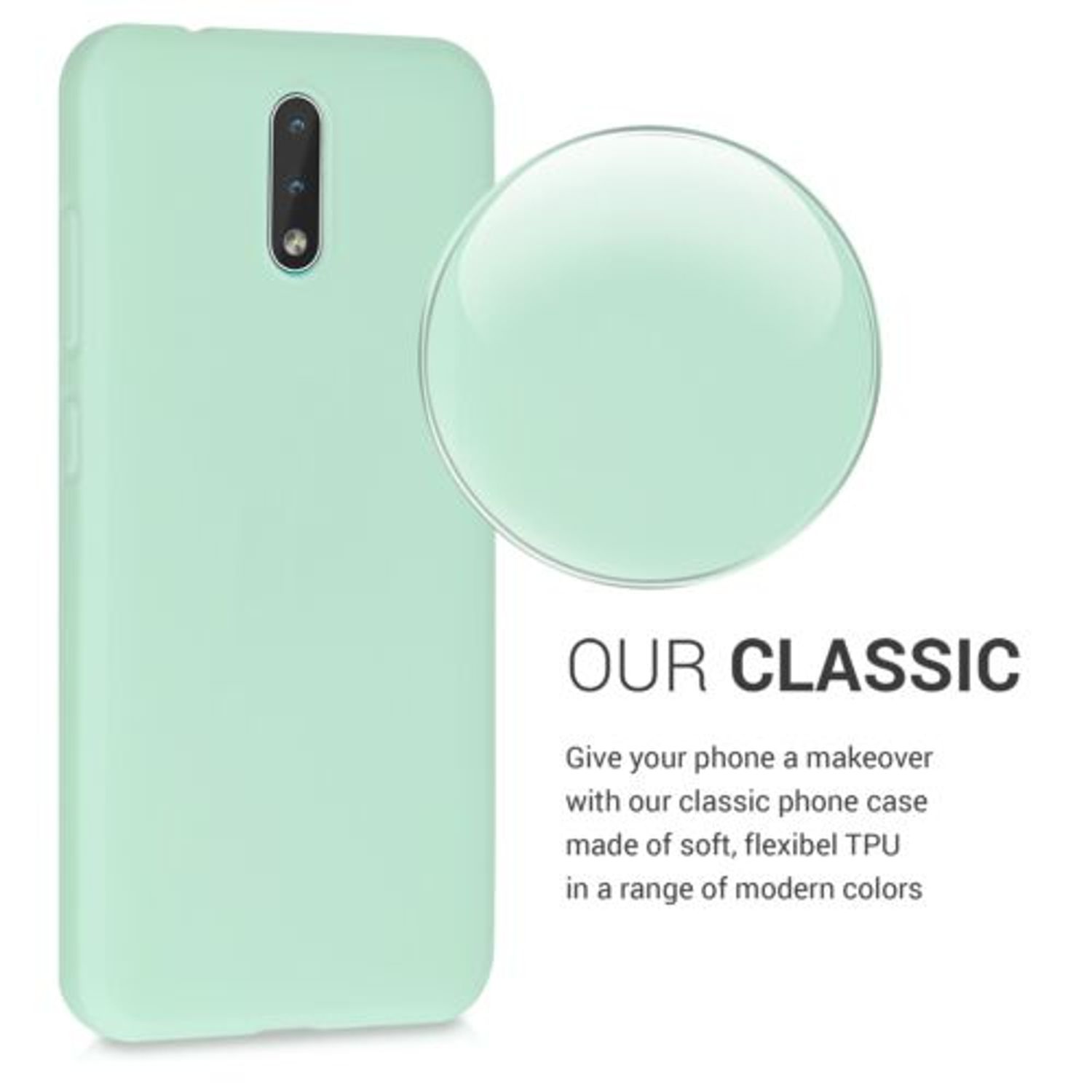 Husa pentru Nokia 2.3, Silicon, Verde, 51522.50 fotografia produsului View 4 L