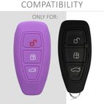 Husa Cheie Auto pentru Ford, 3 Butoane, Keyless Go, Silicon, Violet, 41621.38 fotografia produsului View 6 S