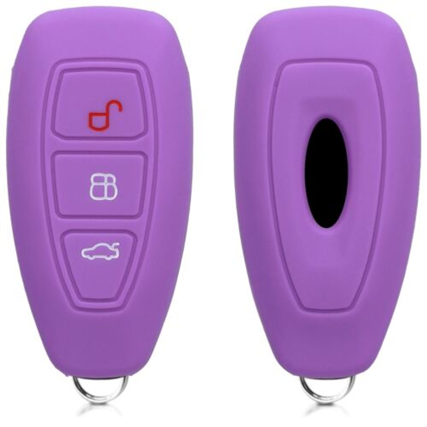 Husa Cheie Auto pentru Ford, 3 Butoane, Keyless Go, Silicon, Violet, 41621.38 fotografia produsului
