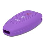 Husa Cheie Auto pentru Ford, 3 Butoane, Keyless Go, Silicon, Violet, 41621.38 fotografia produsului View 2 S