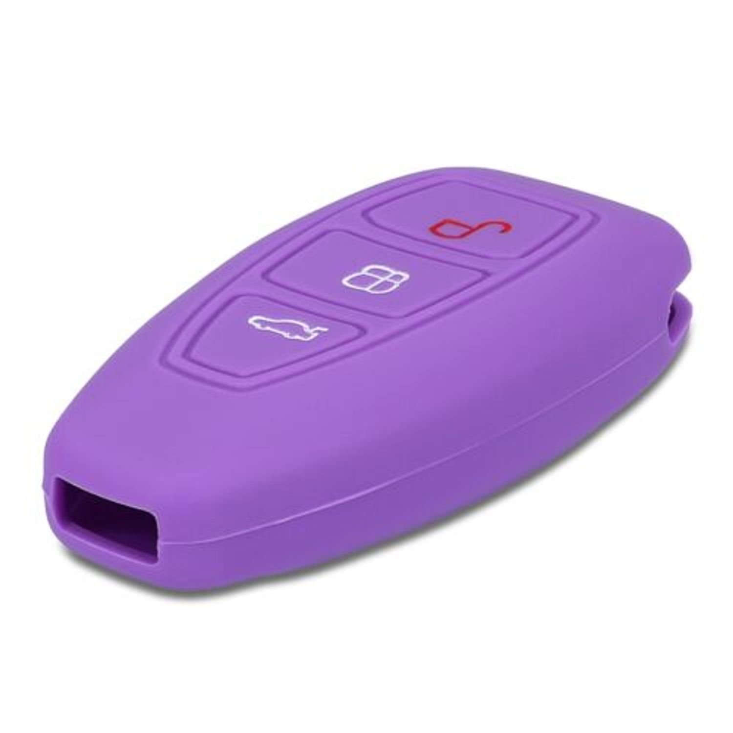 Husa Cheie Auto pentru Ford, 3 Butoane, Keyless Go, Silicon, Violet, 41621.38 fotografia produsului View 2 L
