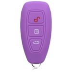 Husa Cheie Auto pentru Ford, 3 Butoane, Keyless Go, Silicon, Violet, 41621.38 fotografia produsului View 4 S