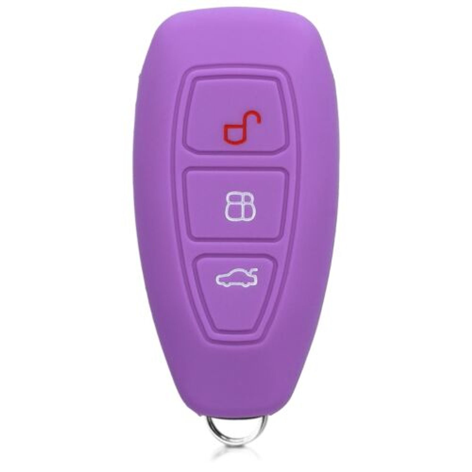 Husa Cheie Auto pentru Ford, 3 Butoane, Keyless Go, Silicon, Violet, 41621.38 fotografia produsului View 4 L