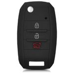 Husa Cheie Auto pentru Kia, 3-4 Butoane, Silicon, Negru, 41627.01 fotografia produsului View 3 S