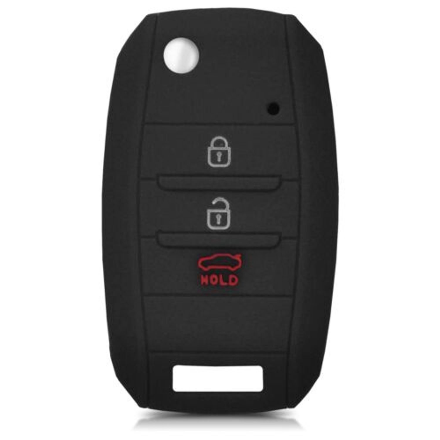Husa Cheie Auto pentru Kia, 3-4 Butoane, Silicon, Negru, 41627.01 fotografia produsului View 3 L