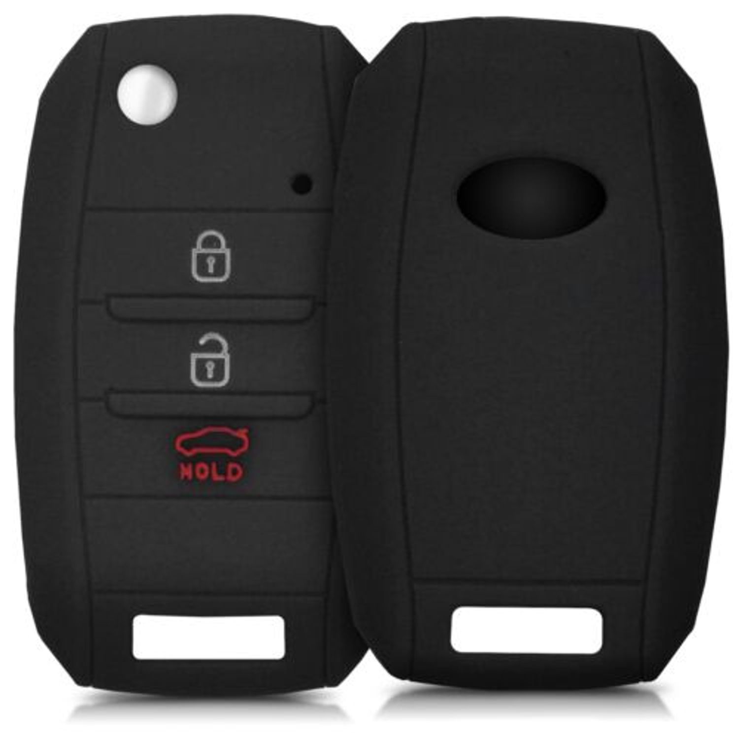 Husa Cheie Auto pentru Kia, 3-4 Butoane, Silicon, Negru, 41627.01 fotografia produsului