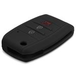 Husa Cheie Auto pentru Kia, 3-4 Butoane, Silicon, Negru, 41627.01 fotografia produsului View 2 S