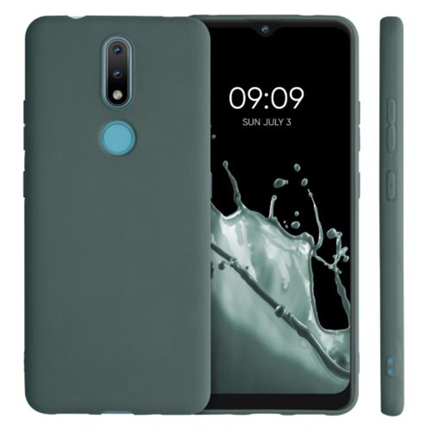 Husa pentru Nokia 2.4, Silicon, Verde, 53496.166 fotografia produsului View 2 L