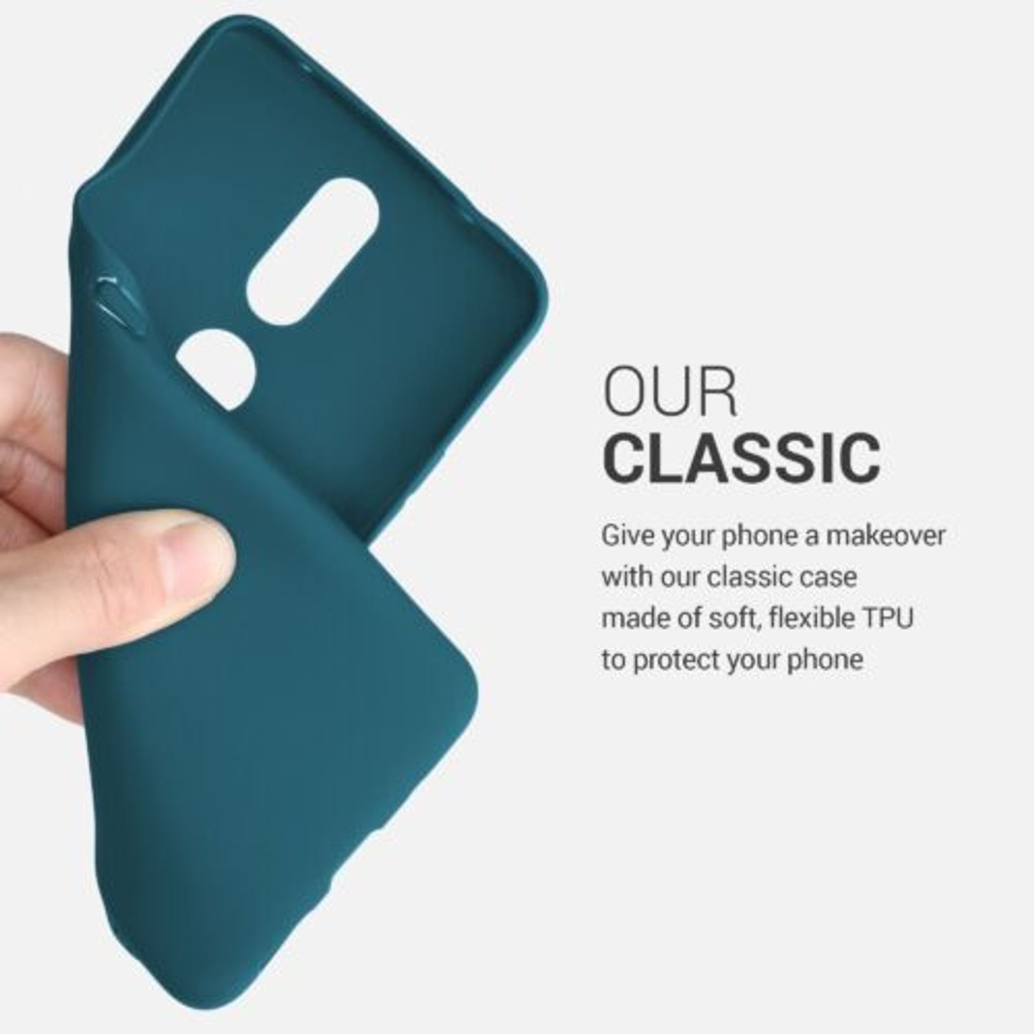 Husa pentru Nokia 2.4, Silicon, Verde, 53496.57 fotografia produsului View 4 L