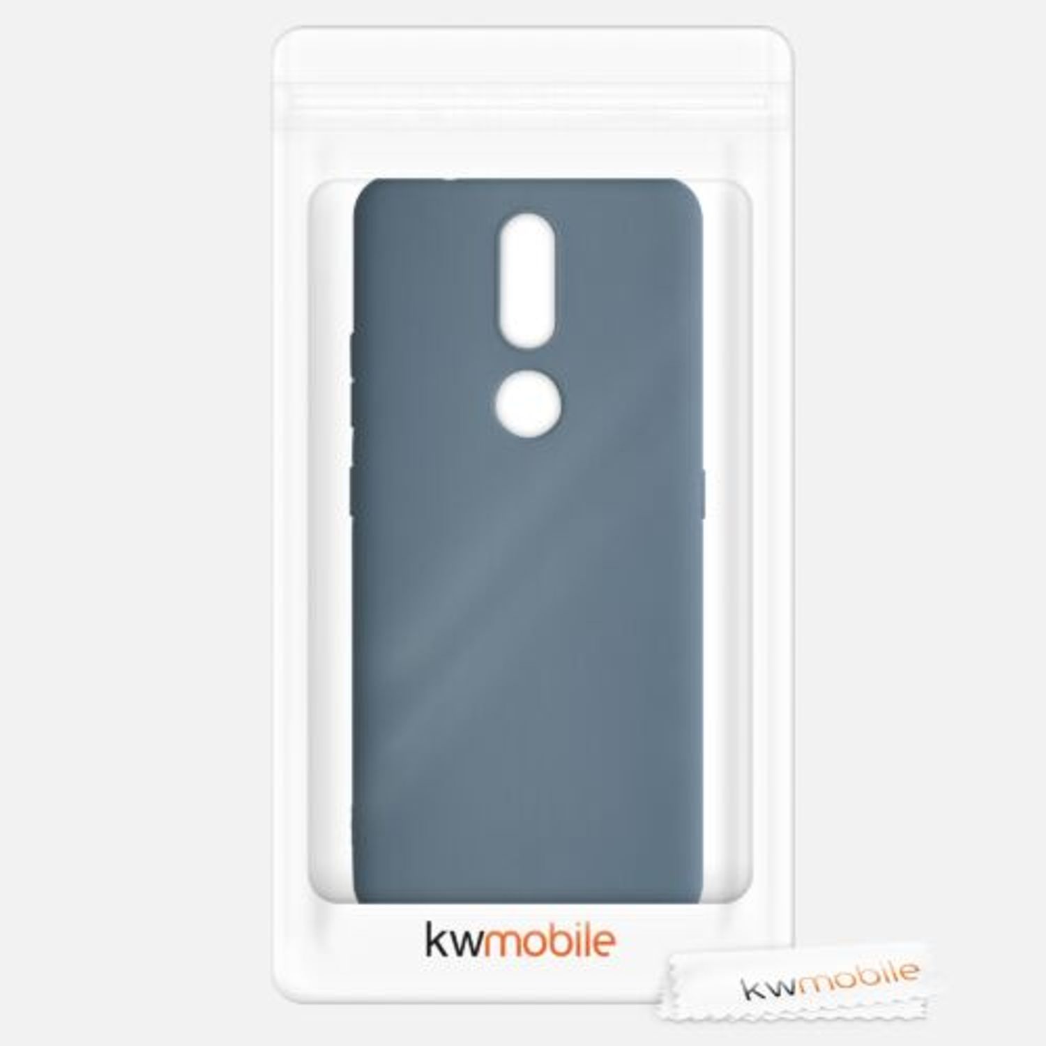 Husa pentru Nokia 2.4, Silicon, Albastru, 53496.202 fotografia produsului View 7 L