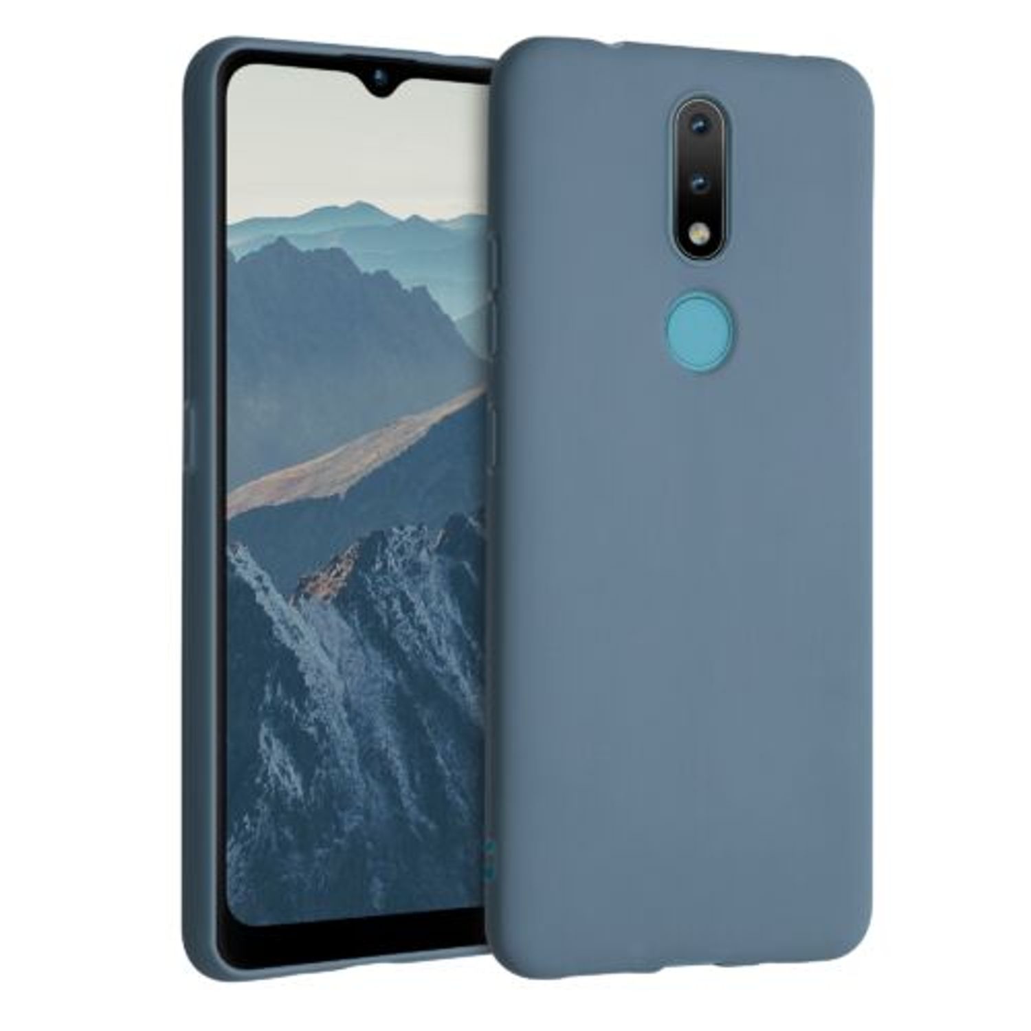 Husa pentru Nokia 2.4, Silicon, Albastru, 53496.202 fotografia produsului