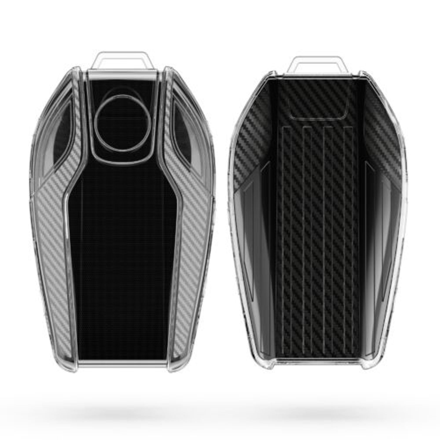Husa Cheie Auto pentru BMW, Display, Silicon, Transparent, 53741.01 fotografia produsului