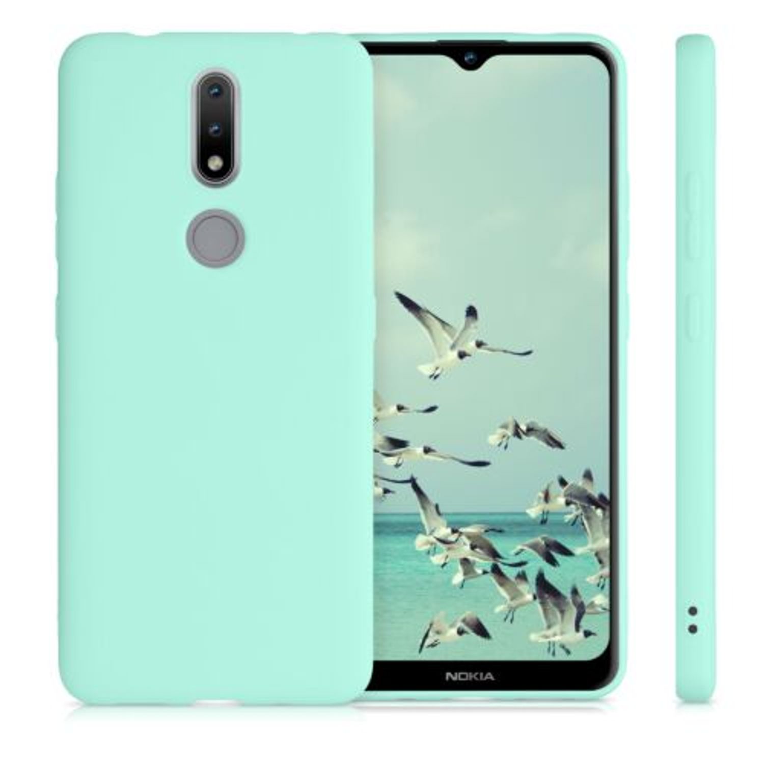 Husa pentru Nokia 2.4, Silicon, Verde, 53496.50 fotografia produsului View 7 L