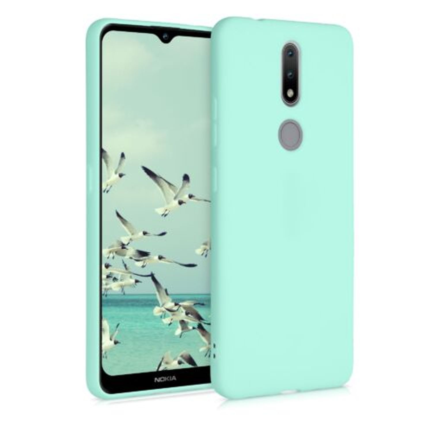 Husa pentru Nokia 2.4, Silicon, Verde, 53496.50 fotografia produsului View 8 L