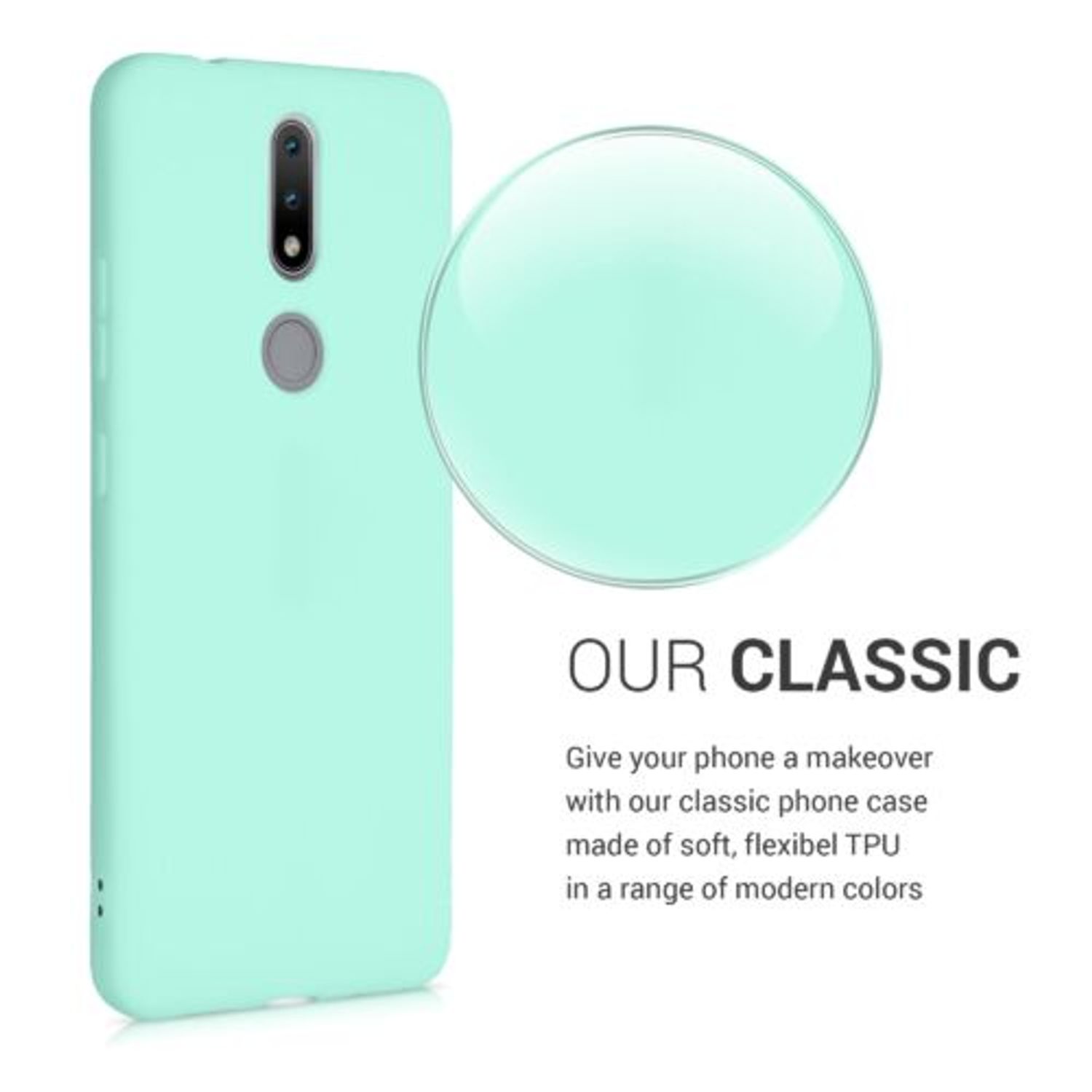 Husa pentru Nokia 2.4, Silicon, Verde, 53496.50 fotografia produsului View 5 L