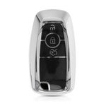 Husa Cheie Auto pentru Ford, 3 Butoane, Smart, Kwmobile, Silicon, Silver, 54589.94 fotografia produsului View 4 S