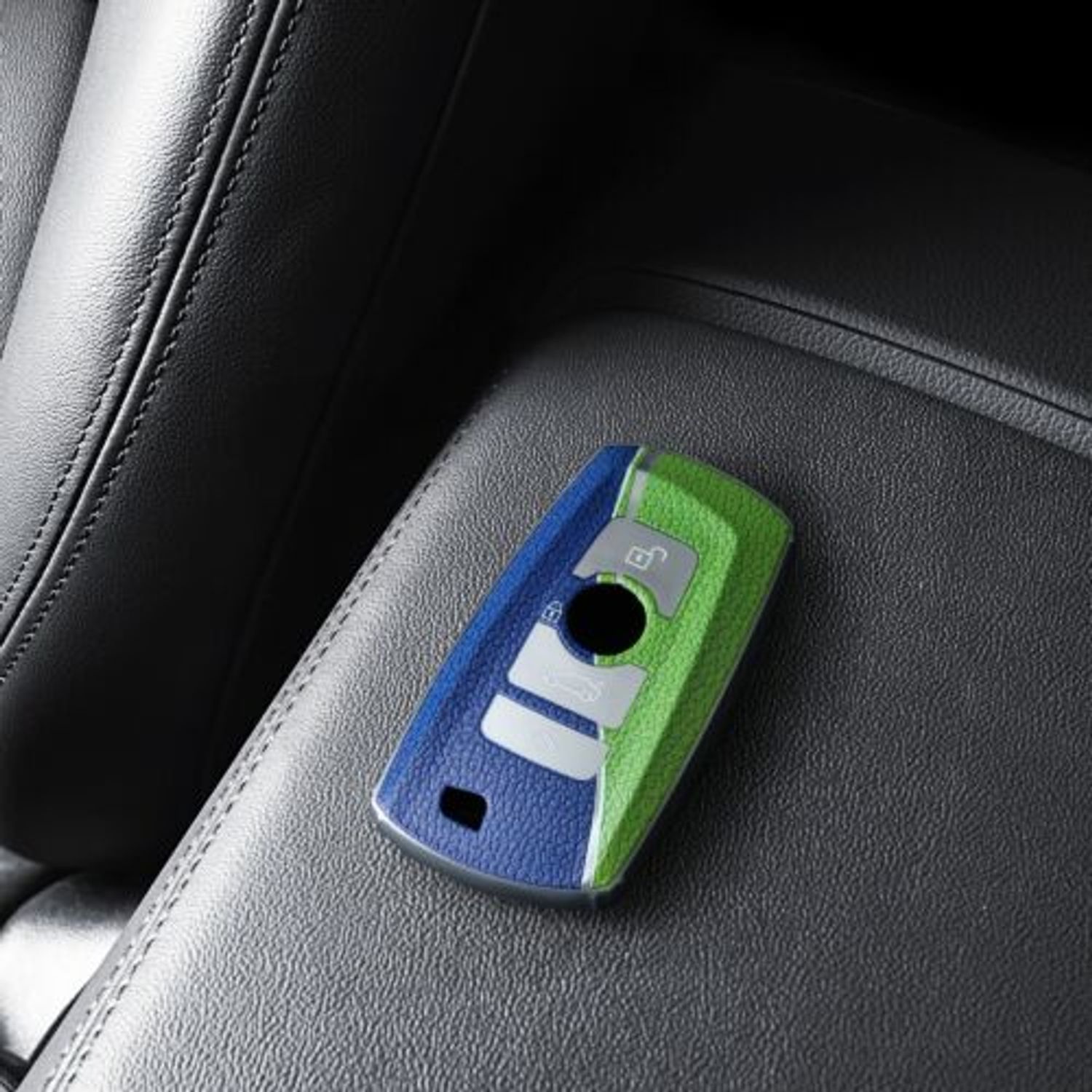 Husa Cheie Auto pentru BMW, 3 Butoane, Keyless Go, Kwmobile, Silicon, Multicolor, 55832.02 fotografia produsului View 3 L