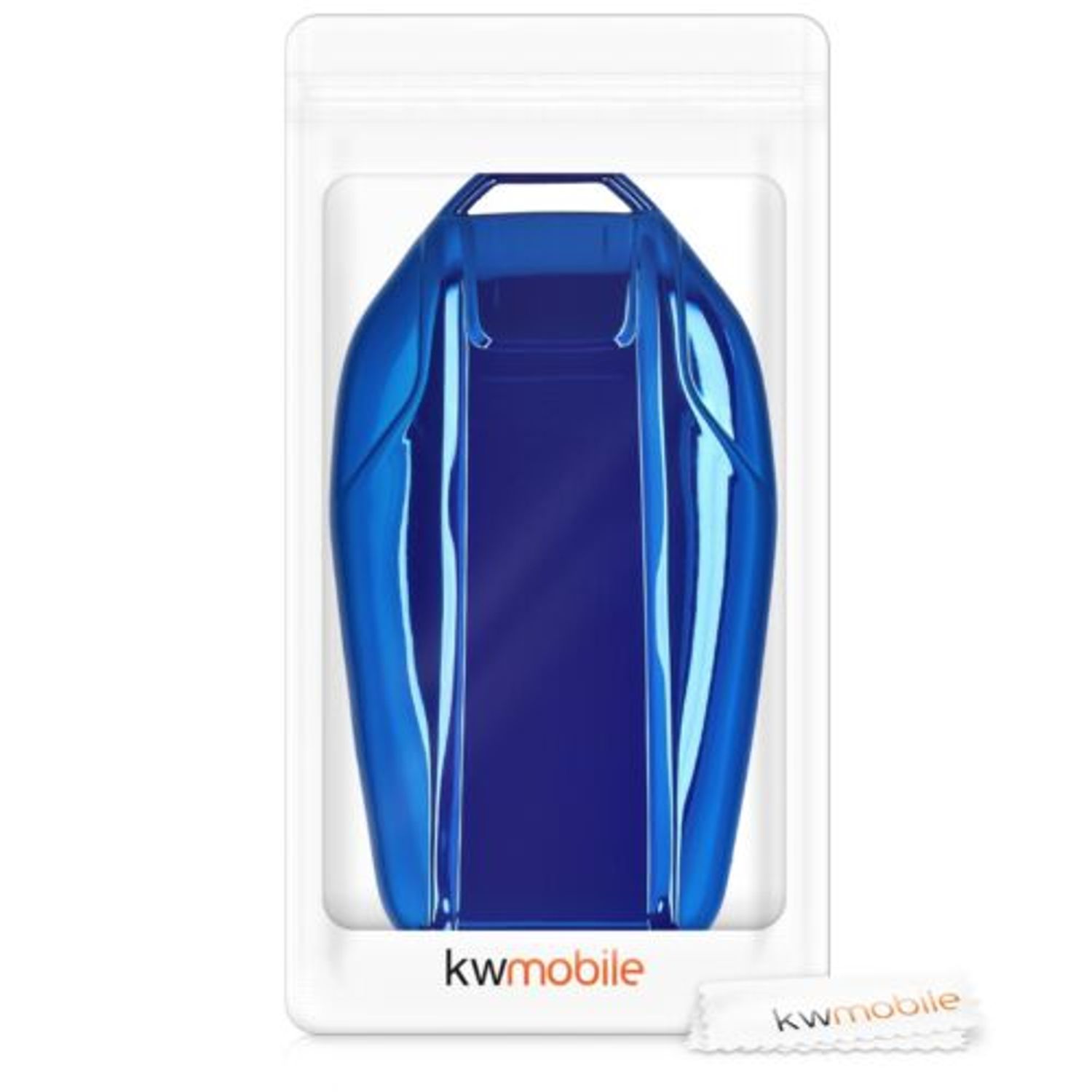 Husa Cheie Auto pentru BMW, Display, Kwmobile, Silicon, Albastru, 47310.98 fotografia produsului View 7 L