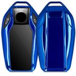 Husa Cheie Auto pentru BMW, Display, Kwmobile, Silicon, Albastru, 47310.98 fotografia produsului