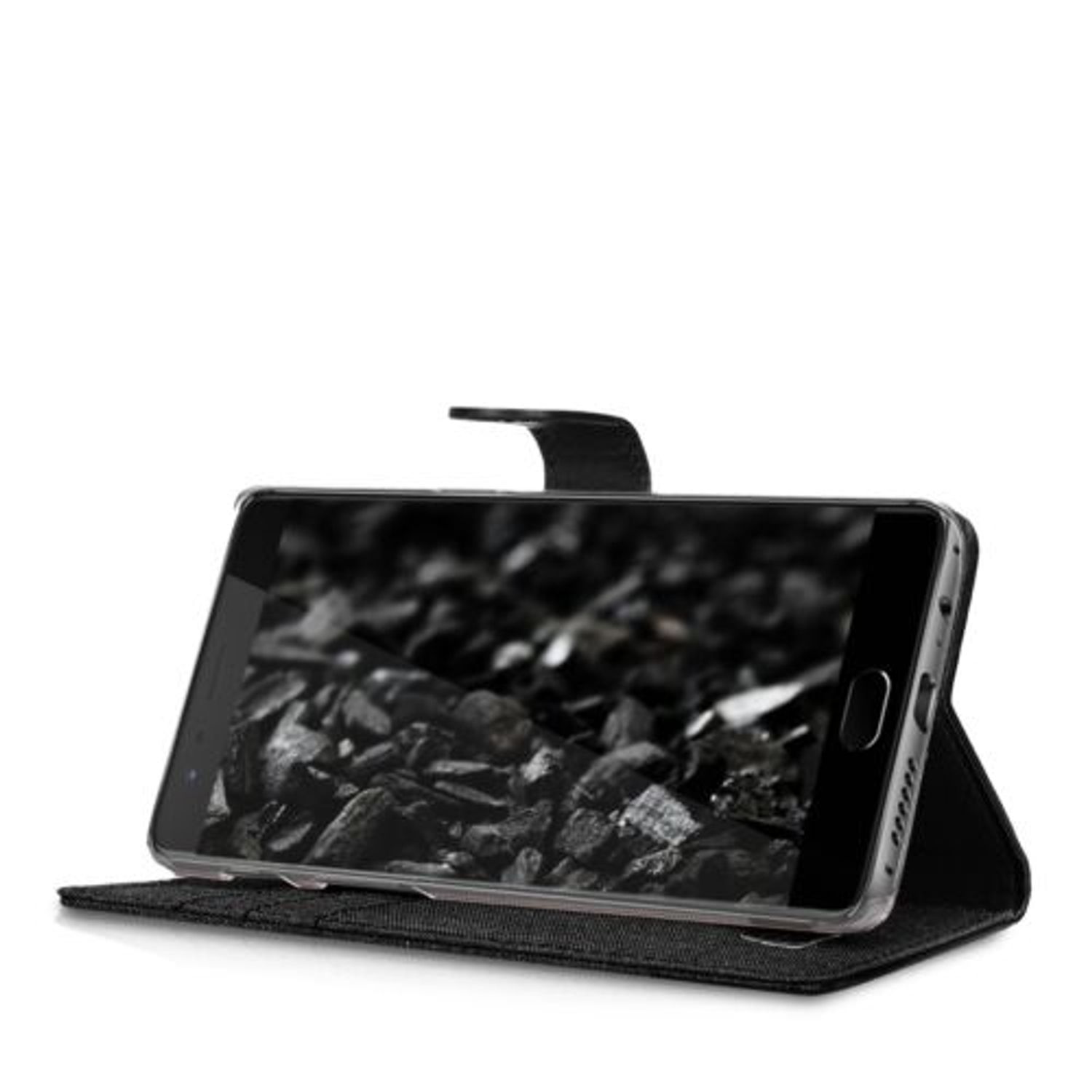 Husa pentru OnePlus 3, Textil, Negru, 38833.19 fotografia produsului View 9 L