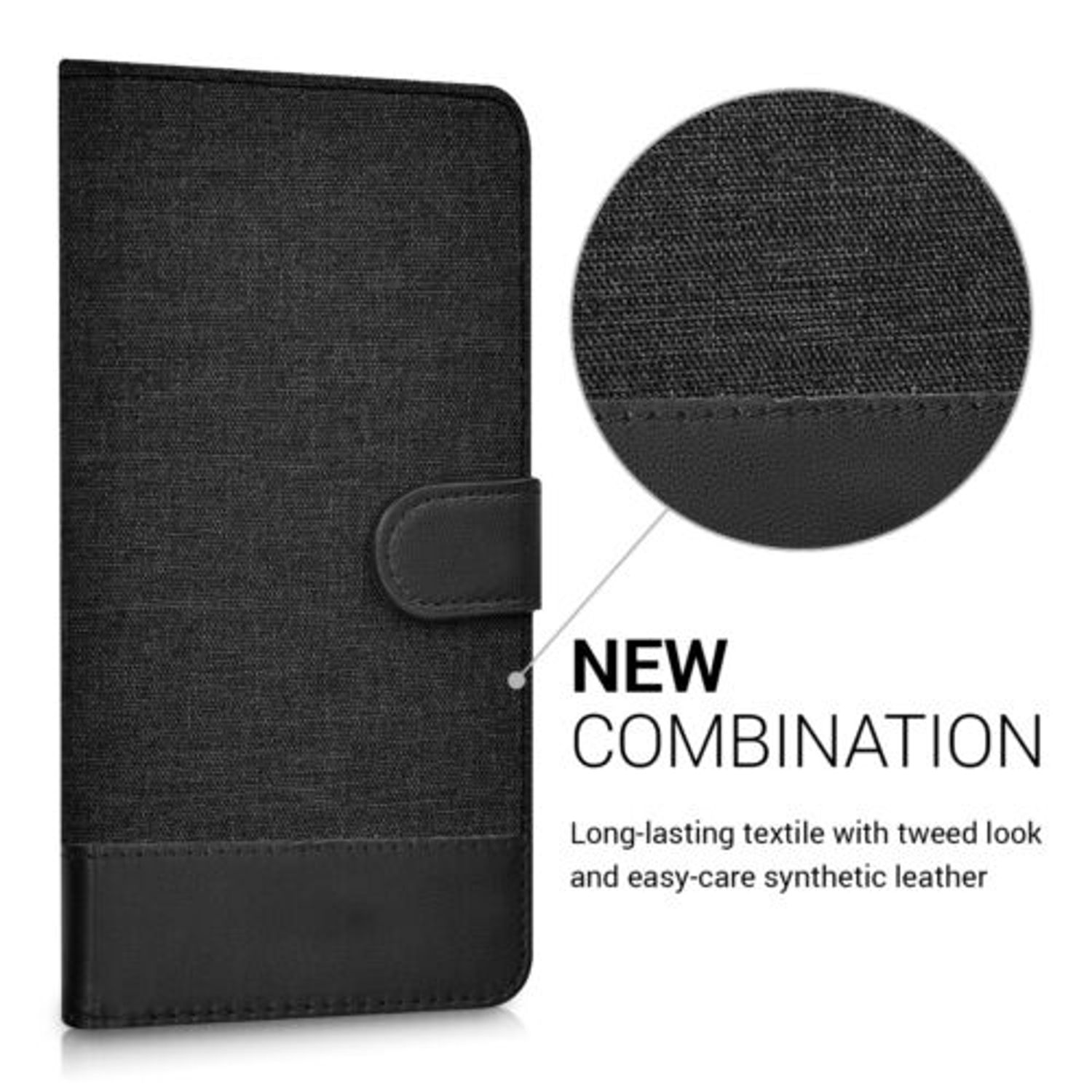 Husa pentru OnePlus 3, Textil, Negru, 38833.19 fotografia produsului View 16 L