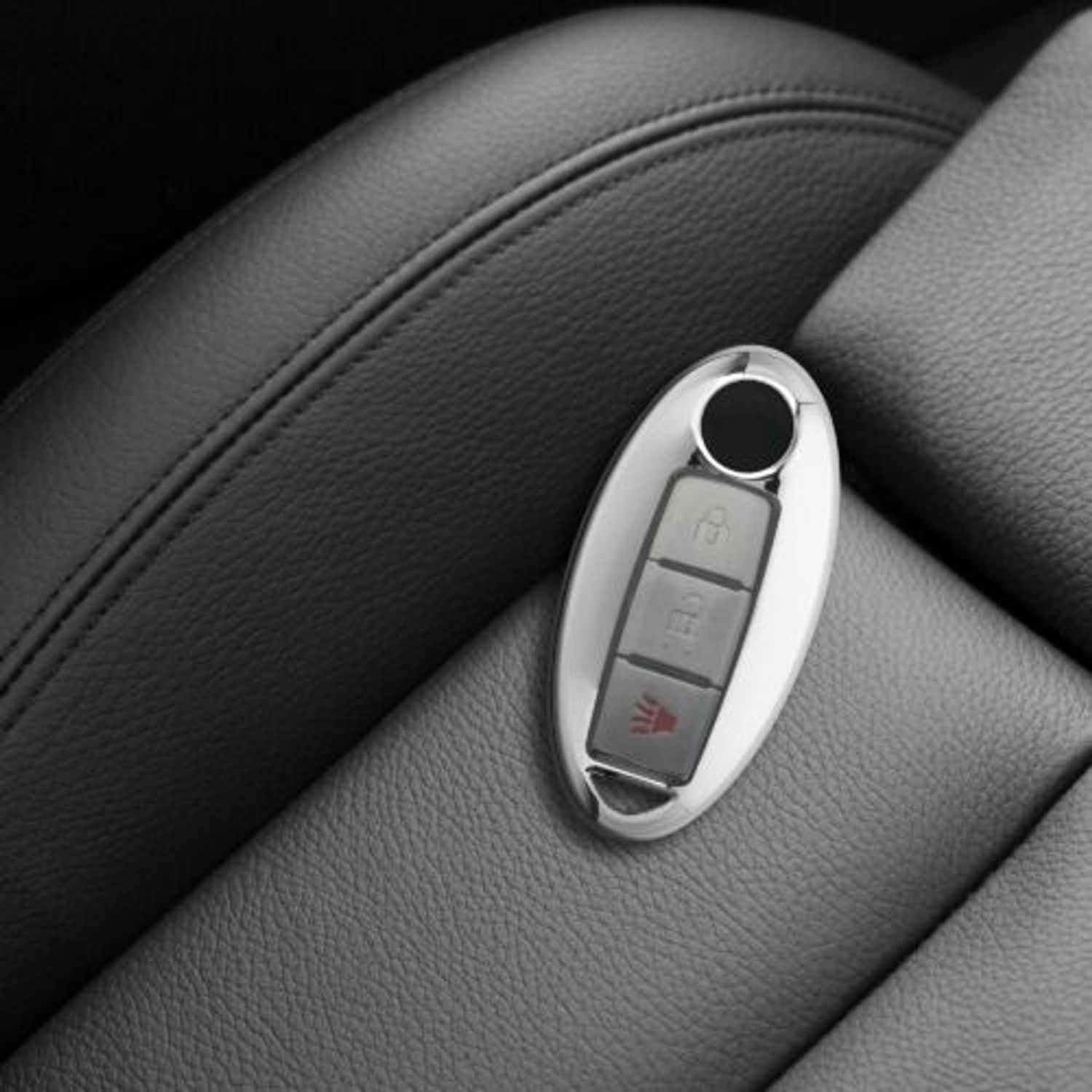 Husa Cheie Auto pentru Nissan, 3 Butoane, Kwmobile, Plastic, Silver, 56611.01 fotografia produsului View 3 L