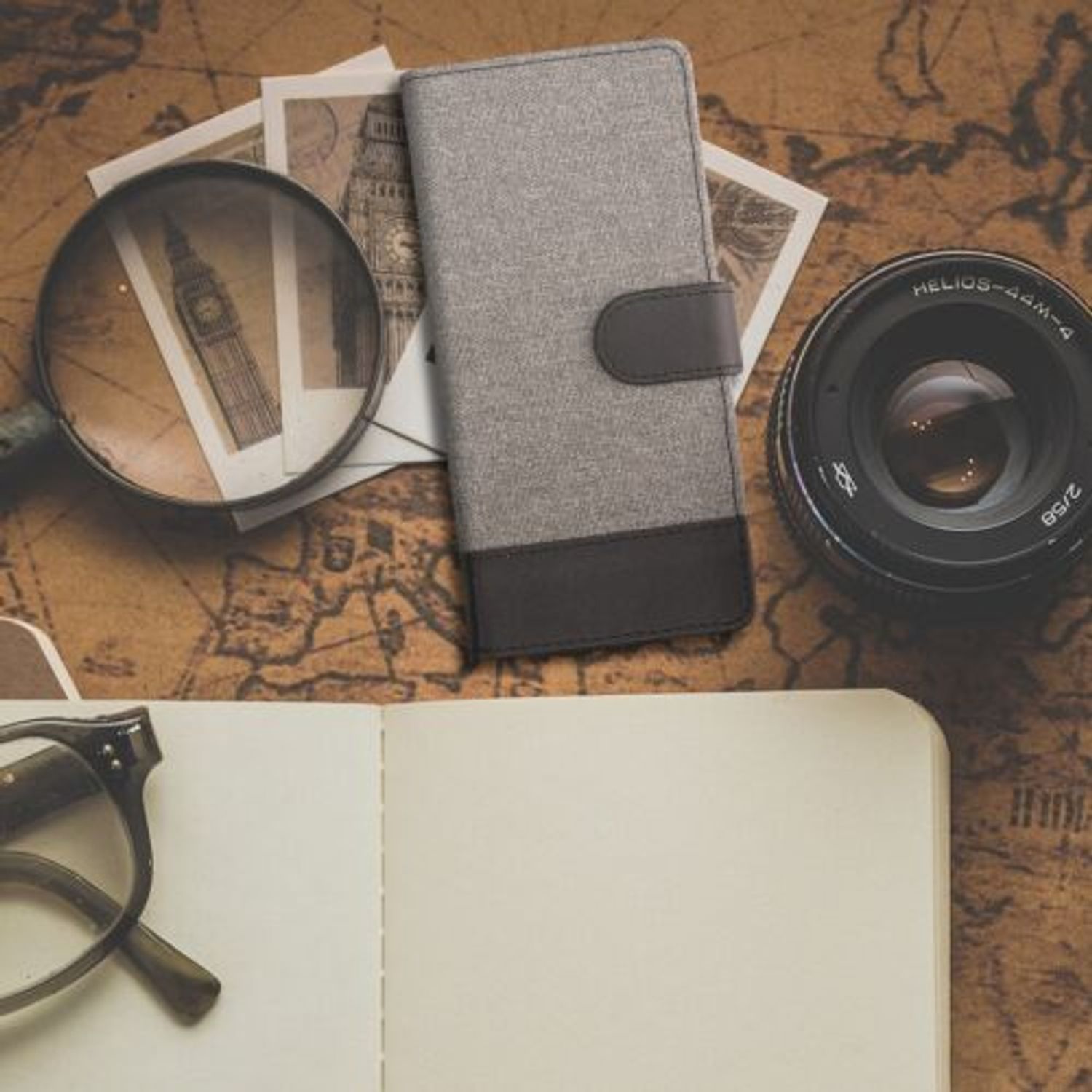 Husa pentru Nokia 3.4, Textil, Gri, 54413.22 fotografia produsului View 3 L