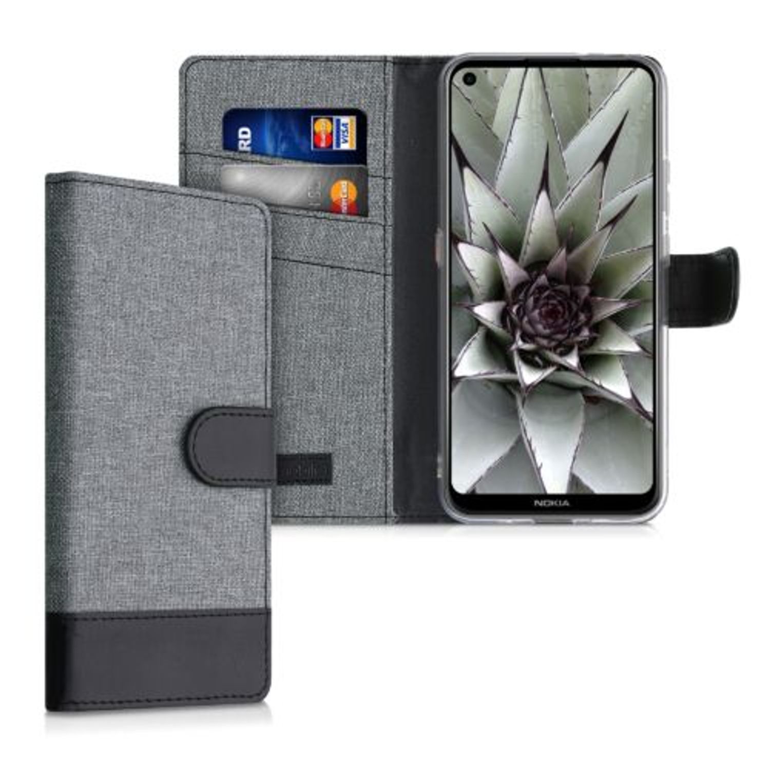 Husa pentru Nokia 3.4, Textil, Gri, 54413.22 fotografia produsului