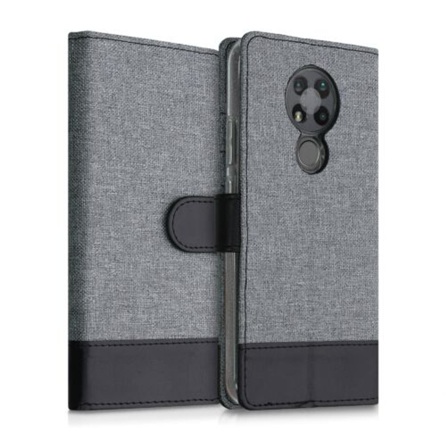 Husa pentru Nokia 3.4, Textil, Gri, 54413.22 fotografia produsului View 4 L