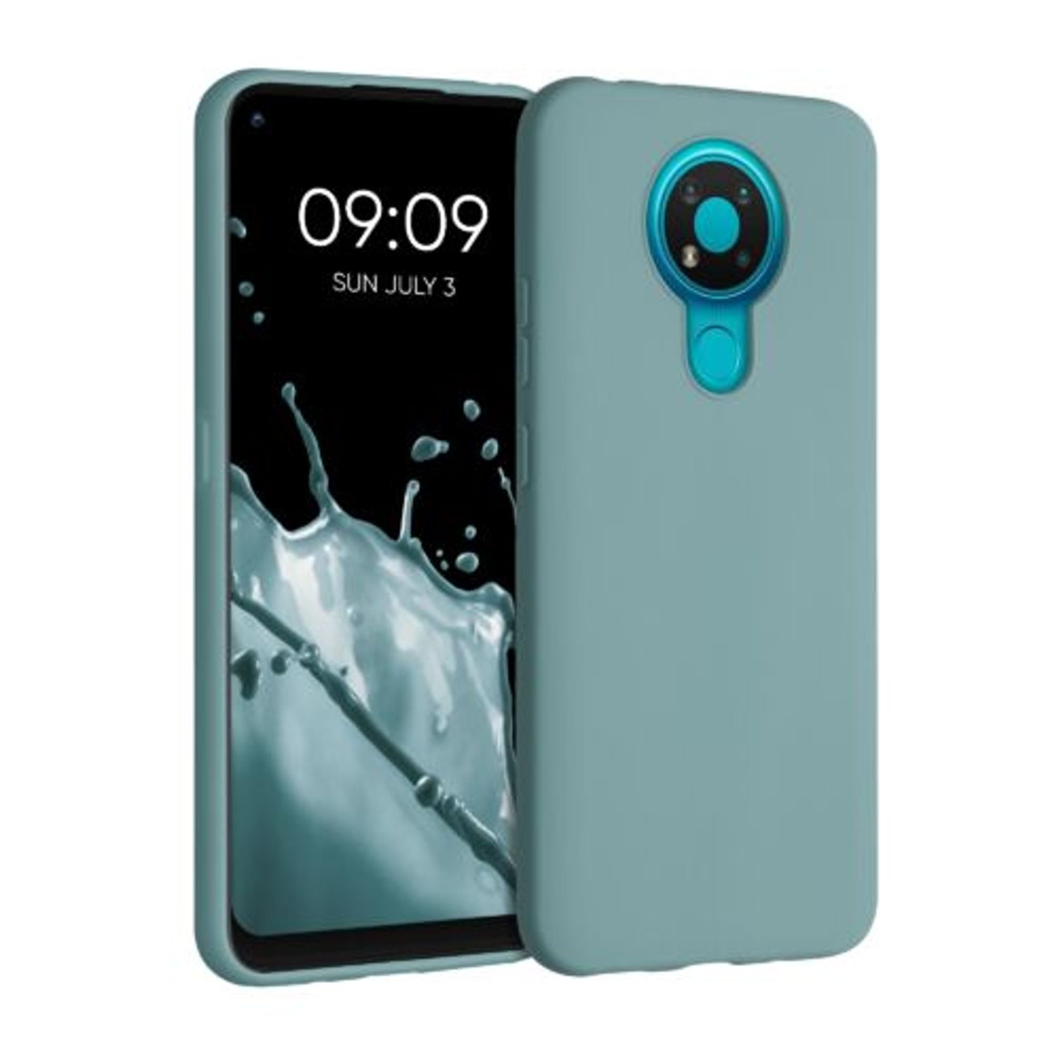 Husa pentru Nokia 3.4, Silicon, Verde, 53495.207 fotografia produsului
