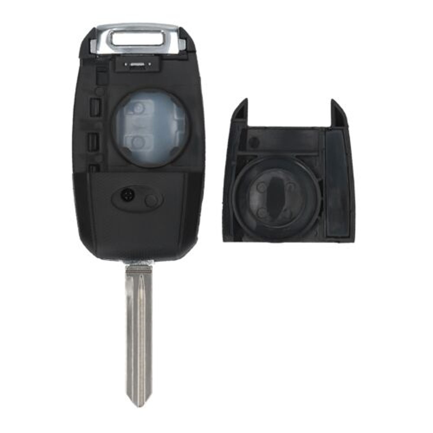 Carcasa Cheie pentru Kia, 3-4 Butoane, Kwmobile, Plastic, Negru, 48228.01 fotografia produsului View 3 L