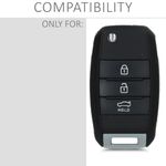 Carcasa Cheie pentru Kia, 3-4 Butoane, Kwmobile, Plastic, Negru, 48228.01 fotografia produsului View 4 S