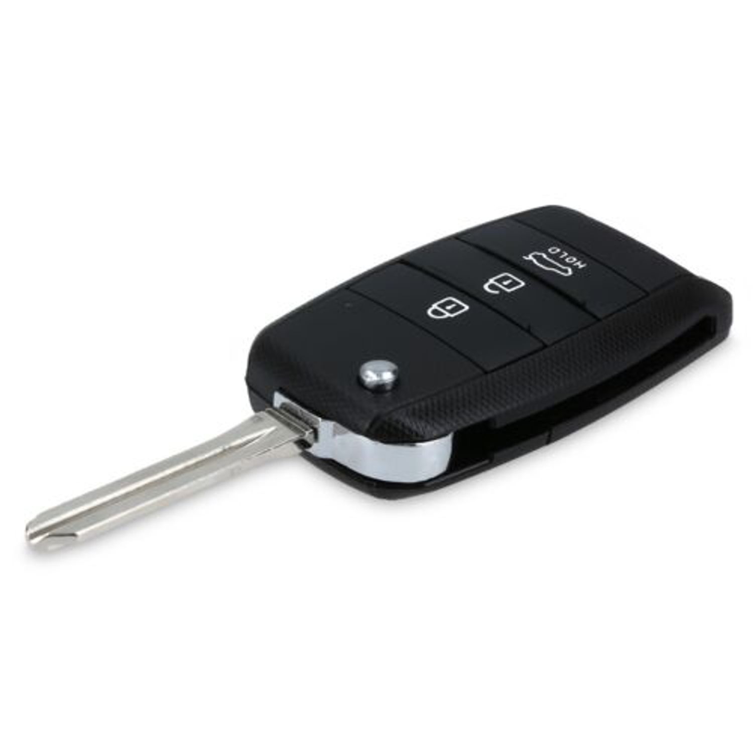 Carcasa Cheie pentru Kia, 3-4 Butoane, Kwmobile, Plastic, Negru, 48228.01 fotografia produsului View 2 L