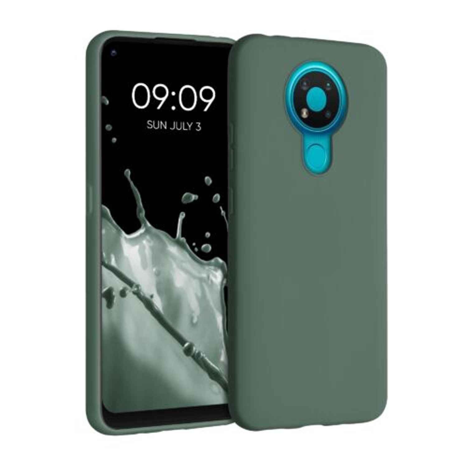 Husa pentru Nokia 3.4, Silicon, Verde, 53495.166 fotografia produsului