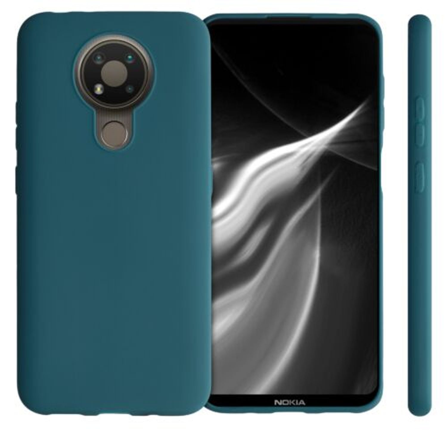 Husa pentru Nokia 3.4, Silicon, Verde, 53495.57 fotografia produsului View 2 L