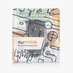 Husa Cheie Auto pentru Audi, 3 Butoane, Kwmobile, Piele naturala/Aluminiu, Negru/Gri, 56377.19 fotografia produsului View 8 S