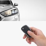 Husa Cheie Auto pentru Audi, 3 Butoane, Kwmobile, Piele naturala/Aluminiu, Negru/Gri, 56377.19 fotografia produsului View 9 S