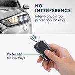 Husa Cheie Auto pentru Audi, 3 Butoane, Kwmobile, Piele naturala/Aluminiu, Negru/Gri, 56377.19 fotografia produsului View 4 S