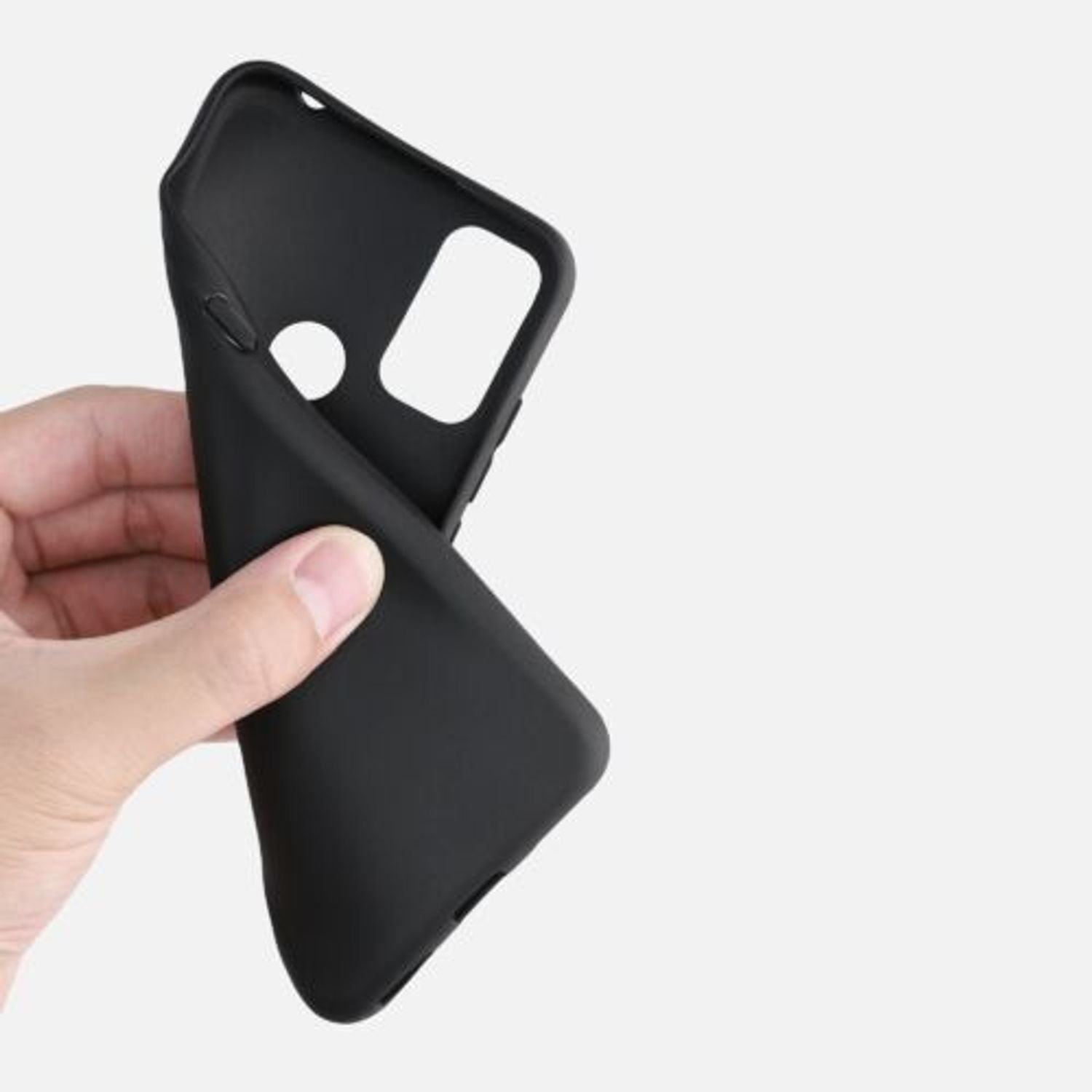 Husa pentru Alcatel 3L (2021), Silicon, Negru, 54467.01 fotografia produsului View 8 L