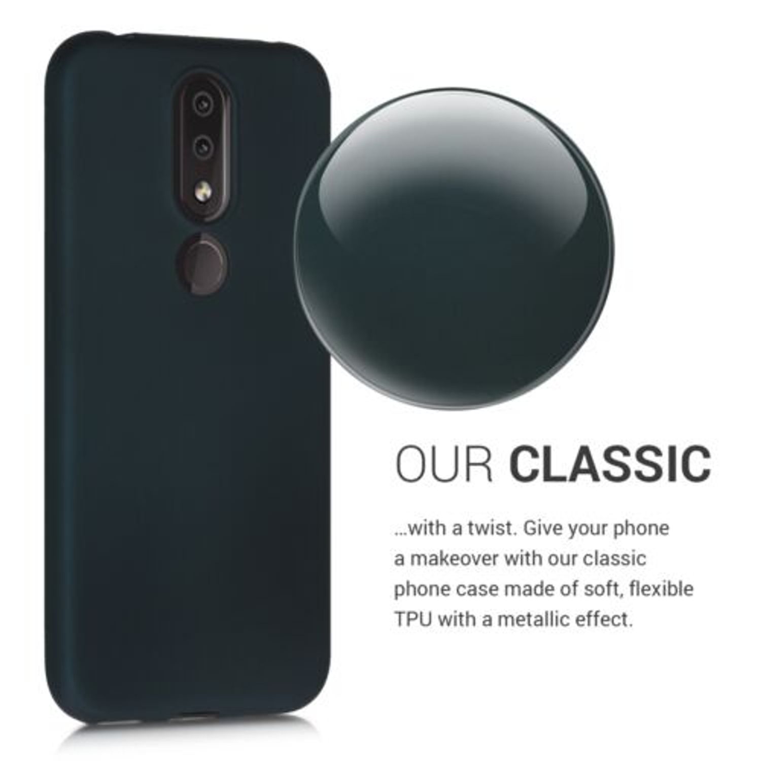 Husa pentru Nokia 4.2, Silicon, Verde, 52335.14 fotografia produsului View 4 L