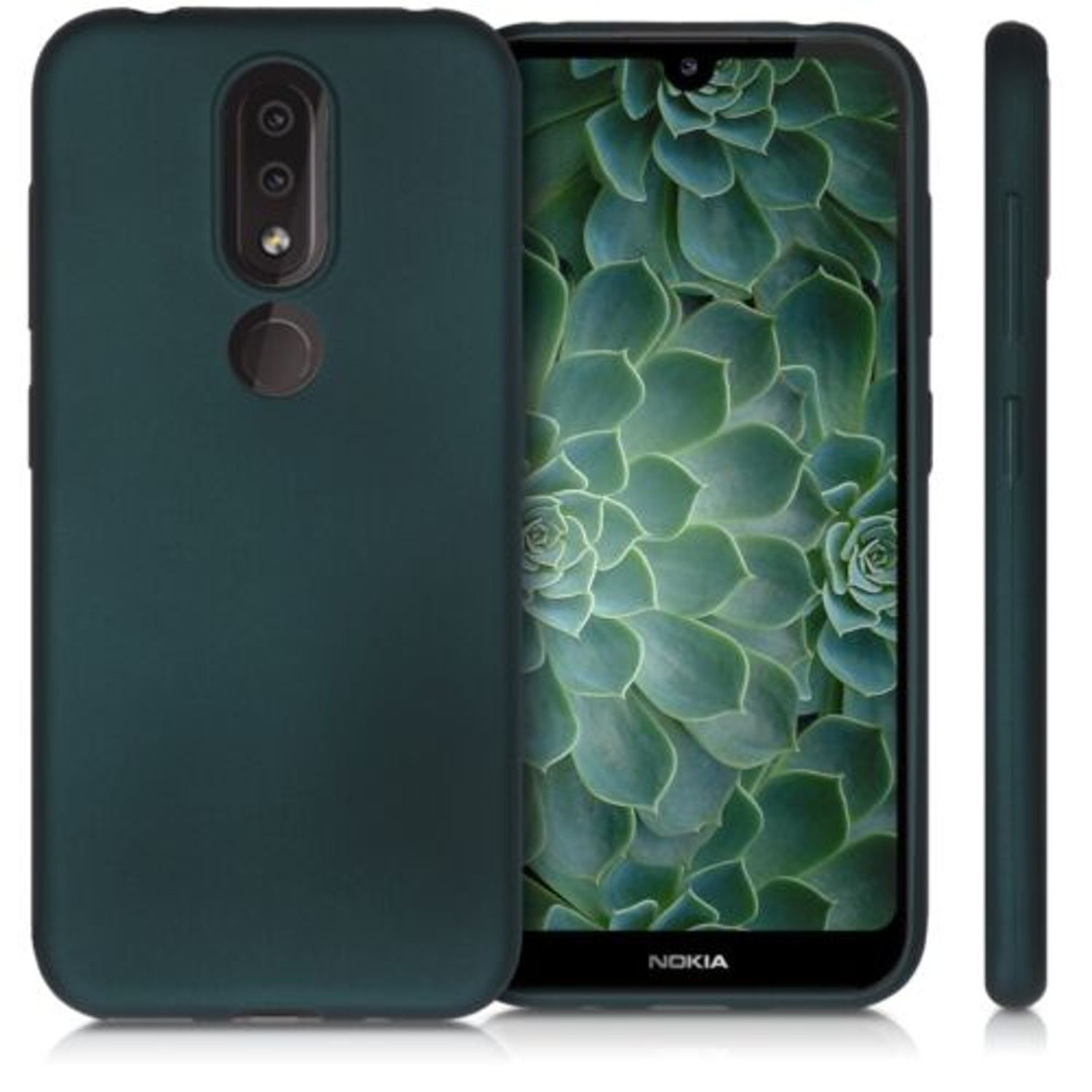 Husa pentru Nokia 4.2, Silicon, Verde, 52335.14 fotografia produsului View 2 L