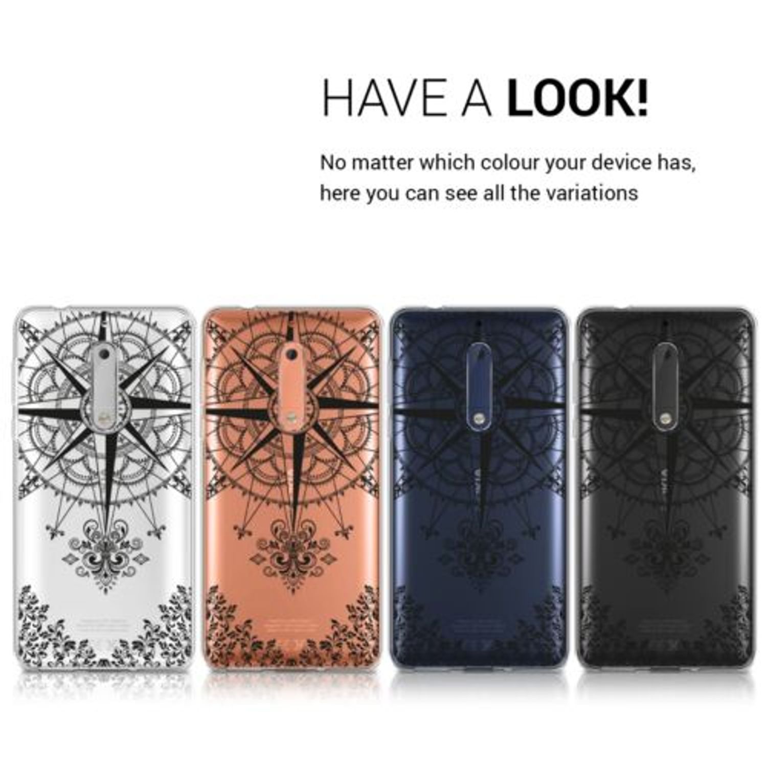 Husa pentru Nokia 5, Silicon, Multicolor, 41112.03 fotografia produsului View 5 L