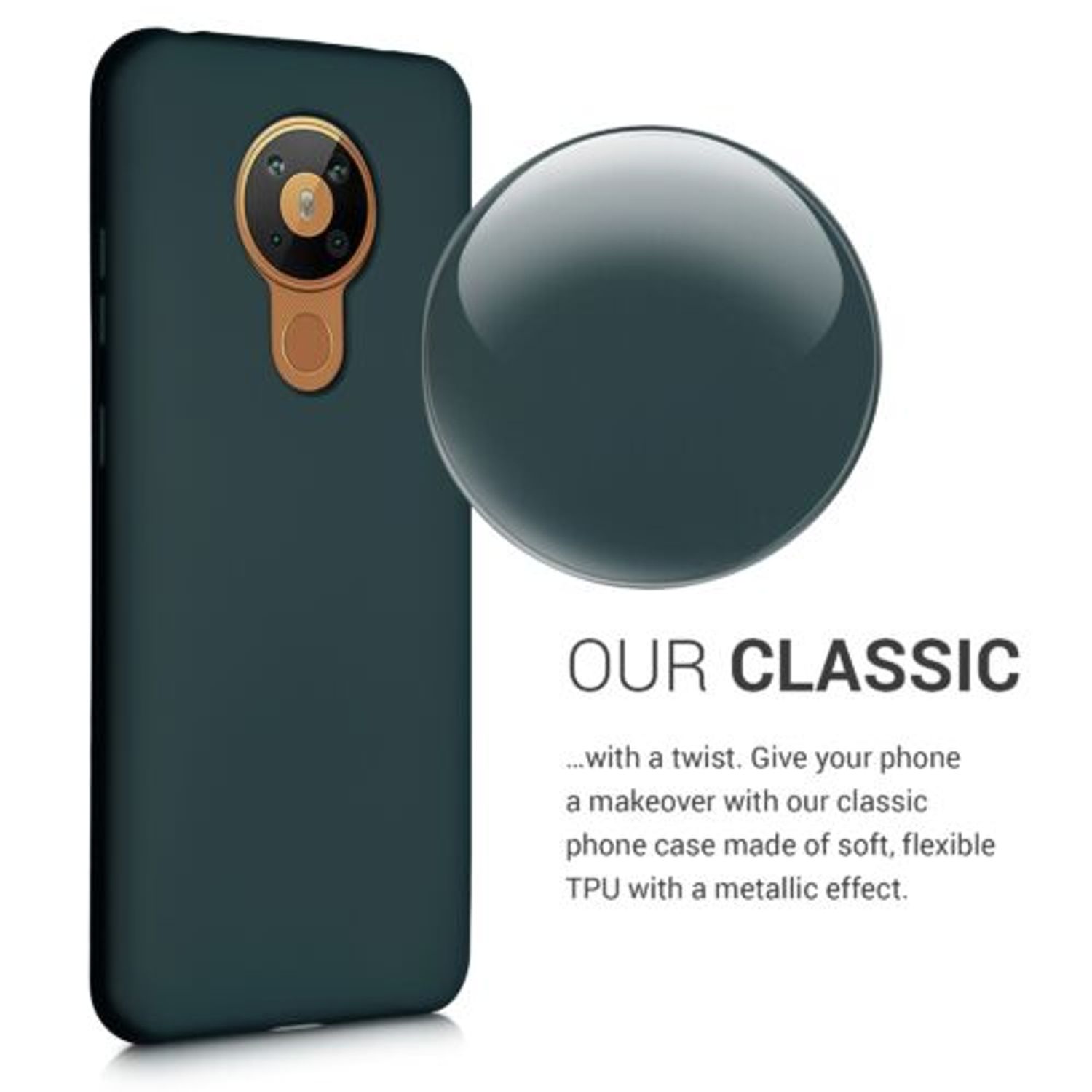 Husa pentru Nokia 5.3, Silicon, Verde, 53552.14 fotografia produsului View 4 L